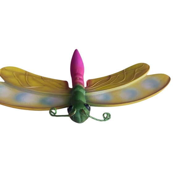 Colorful Metal Ceramic Butterfly & Dragonfly Wall Decor Set Wall Hanging - Picture 12 of 16